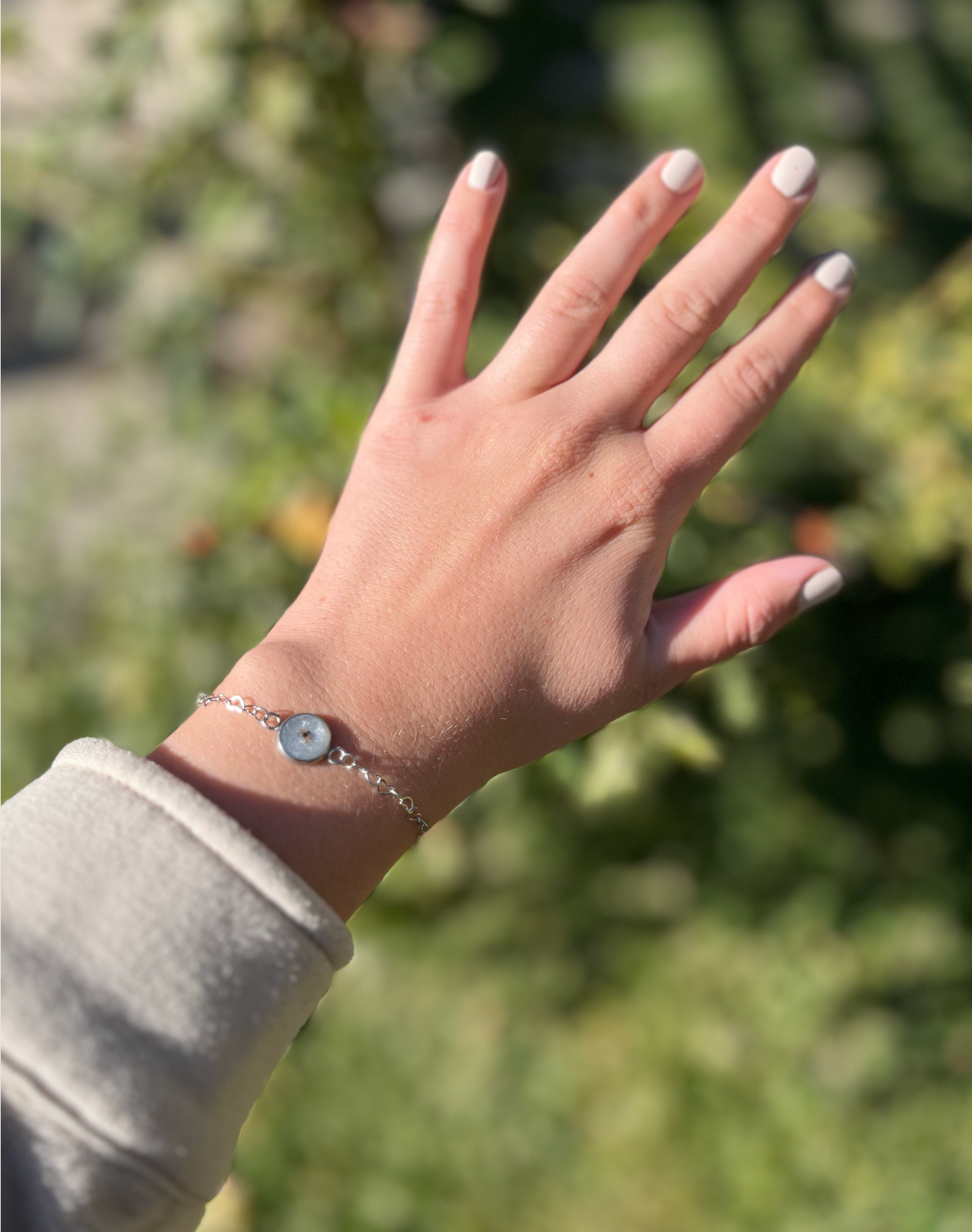 Tiny Spider Resin Bracelet with Heart Chain